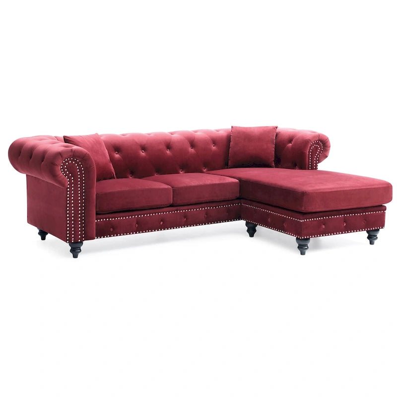 Chaise longue en velours