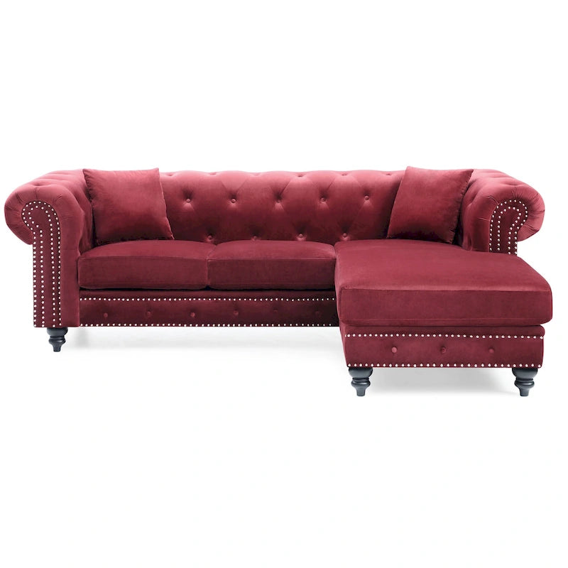 Chaise longue en velours
