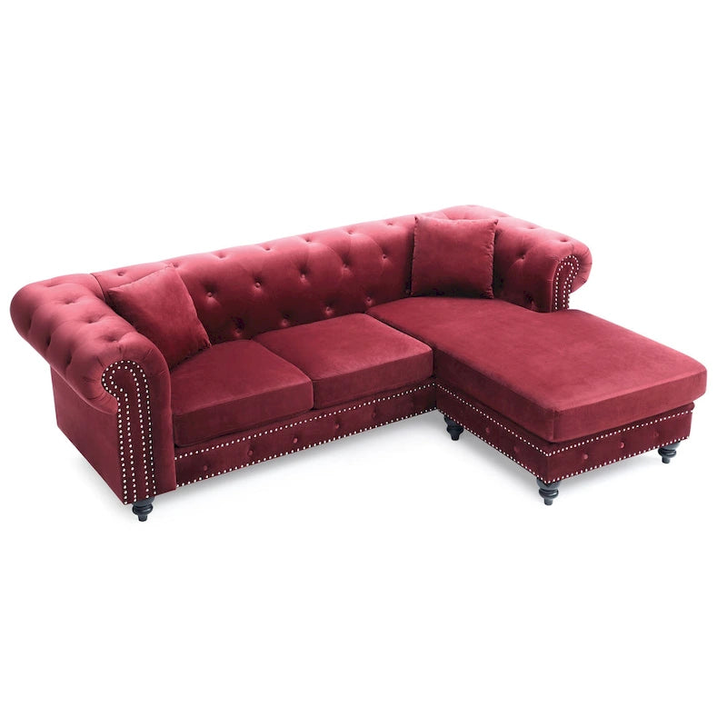 Chaise longue en velours