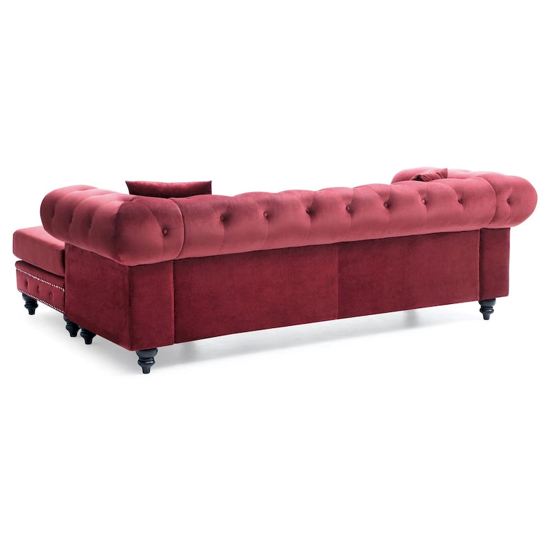Chaise longue en velours