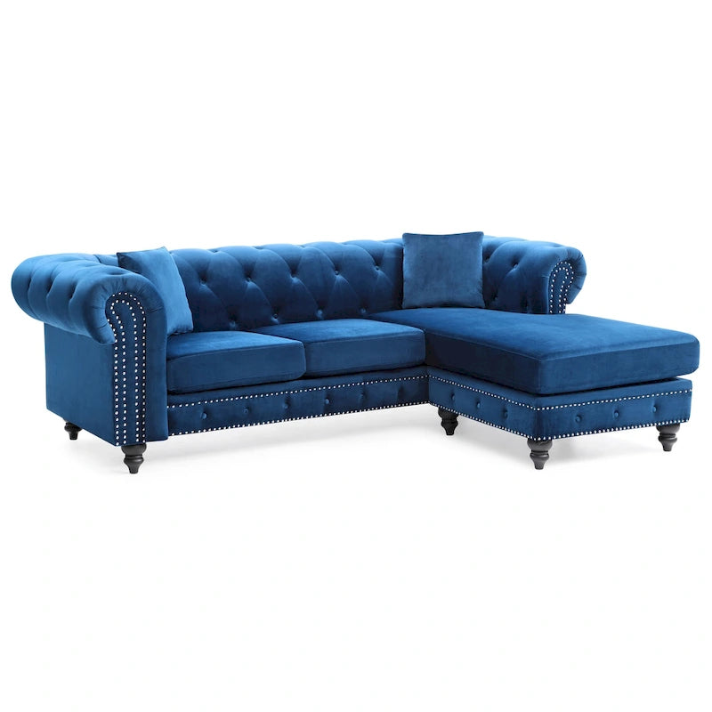 Chaise longue en velours