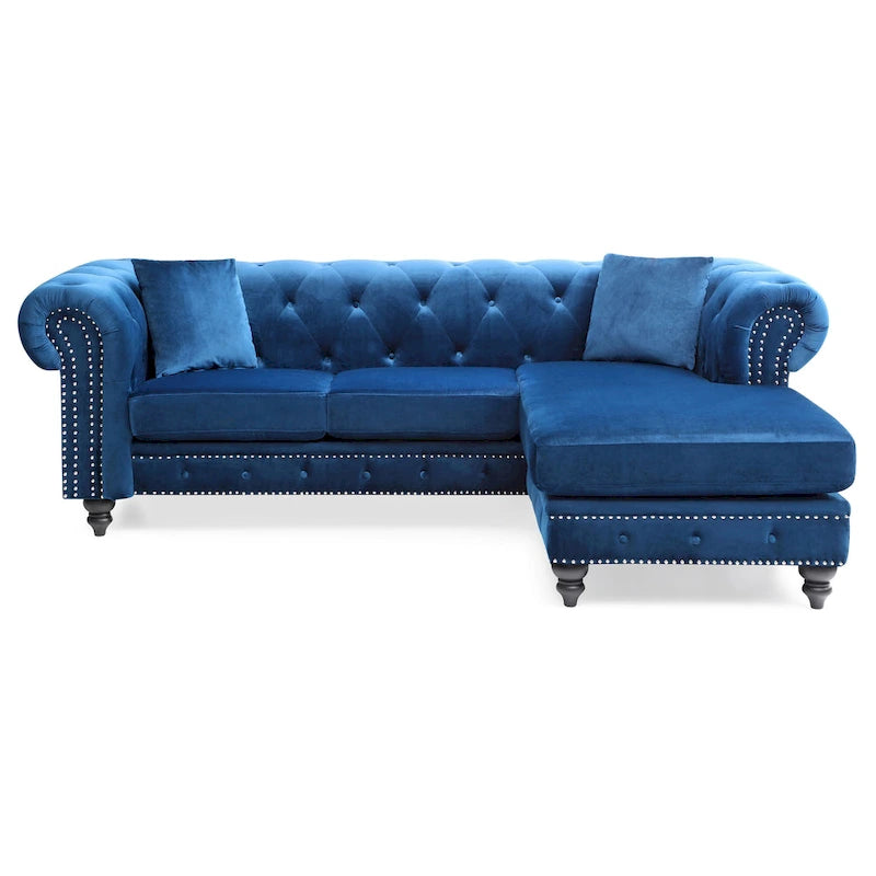 Chaise longue en velours