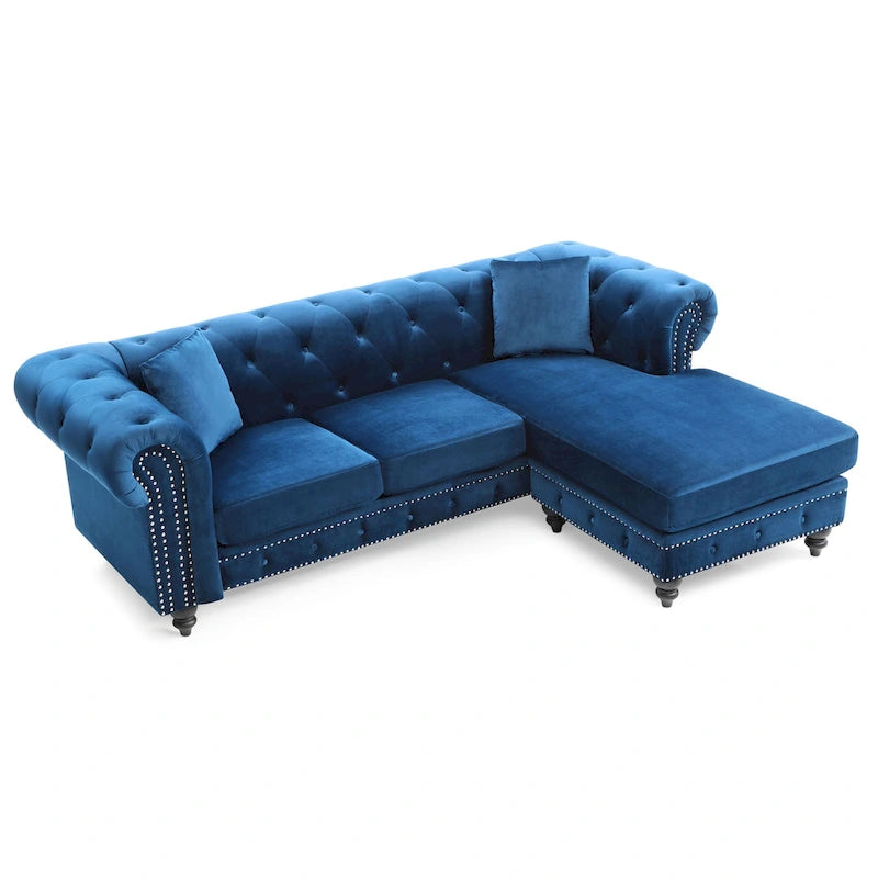 Chaise longue en velours