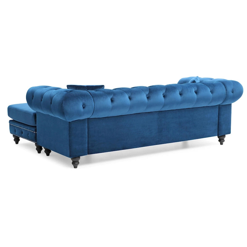 Chaise longue en velours