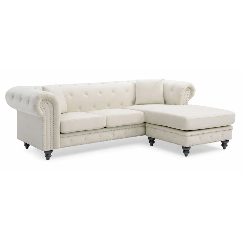 Chaise longue en velours