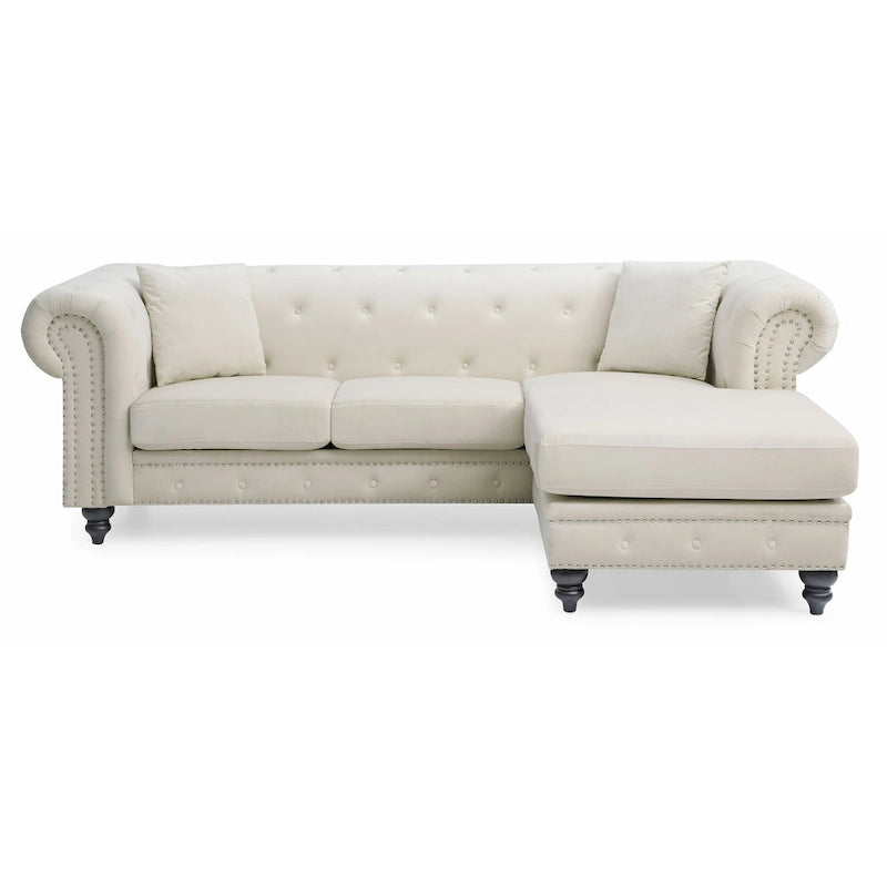 Chaise longue en velours