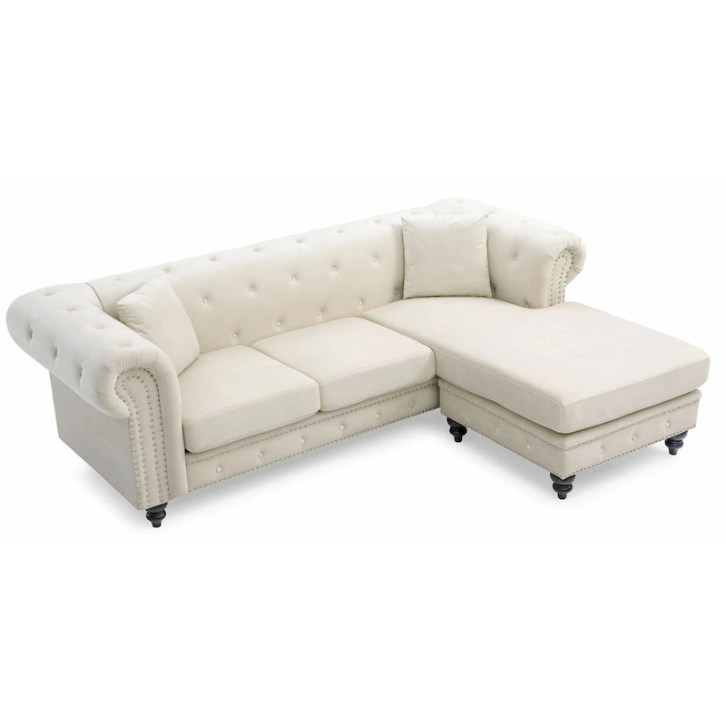 Chaise longue en velours