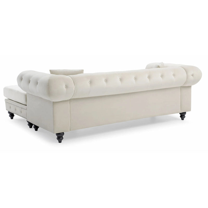Chaise longue en velours