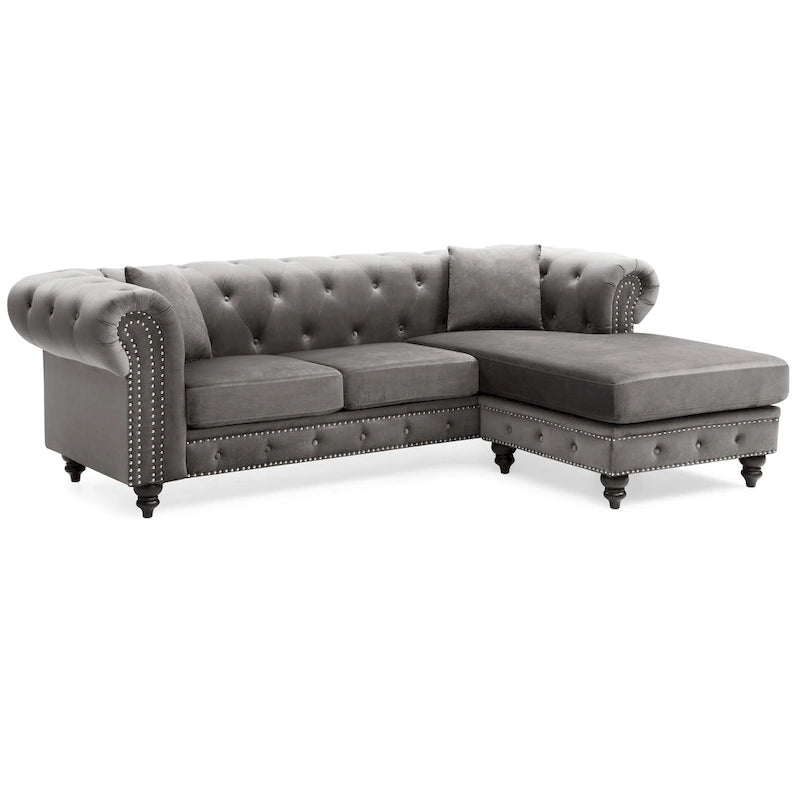 Chaise longue en velours