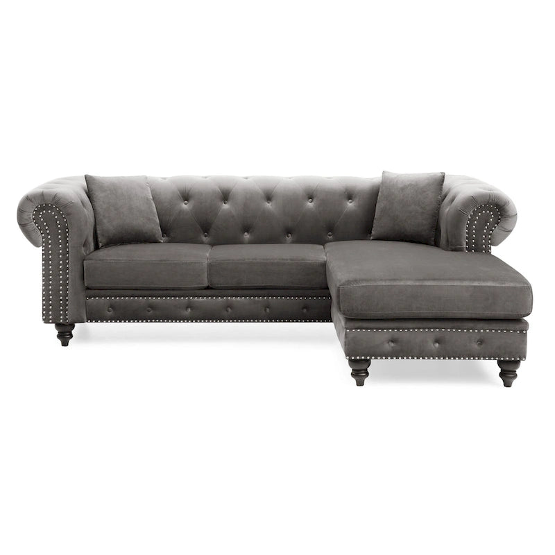 Chaise longue en velours