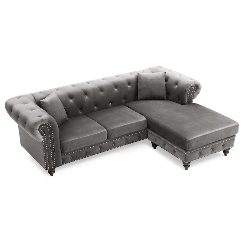 Chaise longue en velours