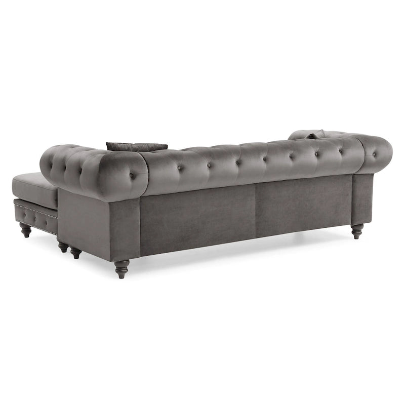 Chaise longue en velours