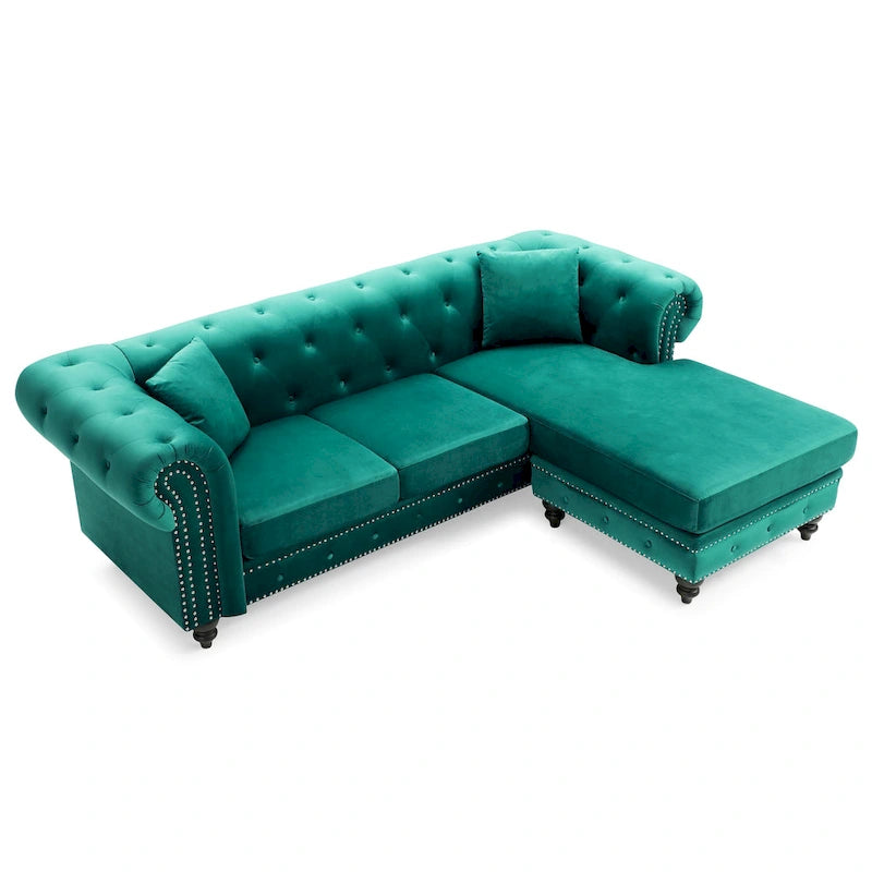 Chaise longue en velours