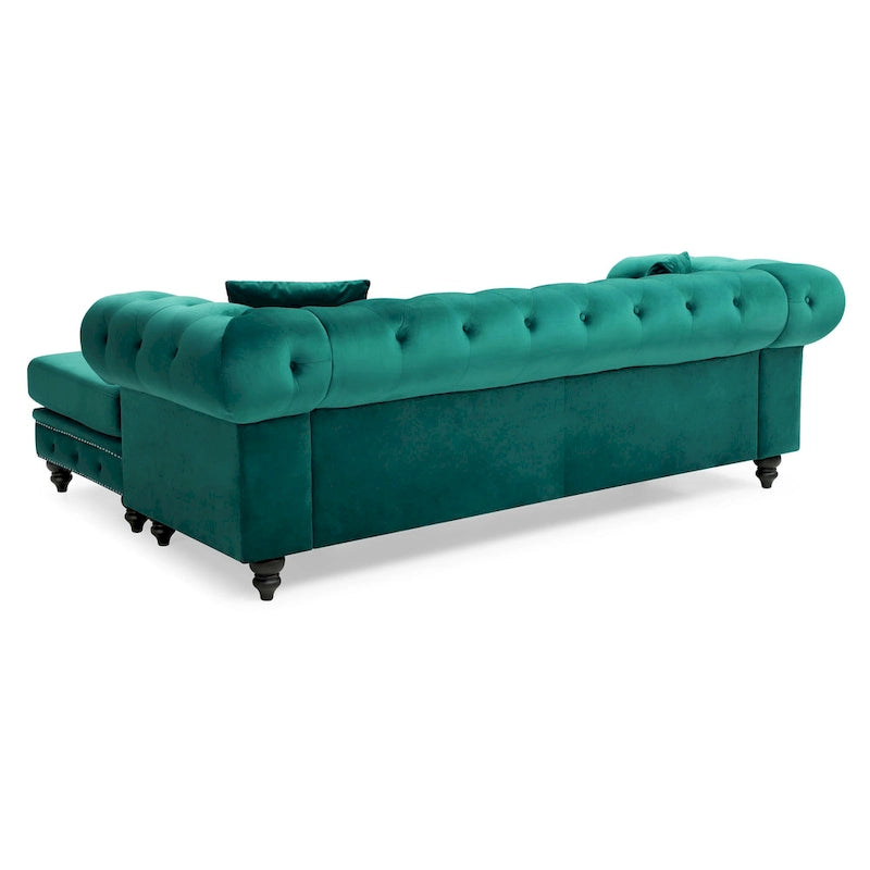 Chaise longue en velours