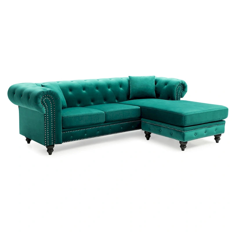Chaise longue en velours