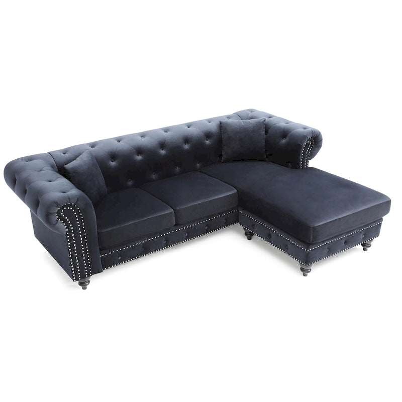 Chaise longue en velours