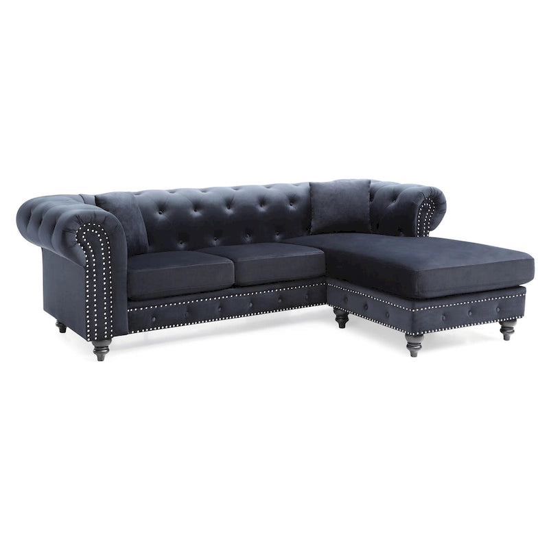 Chaise longue en velours