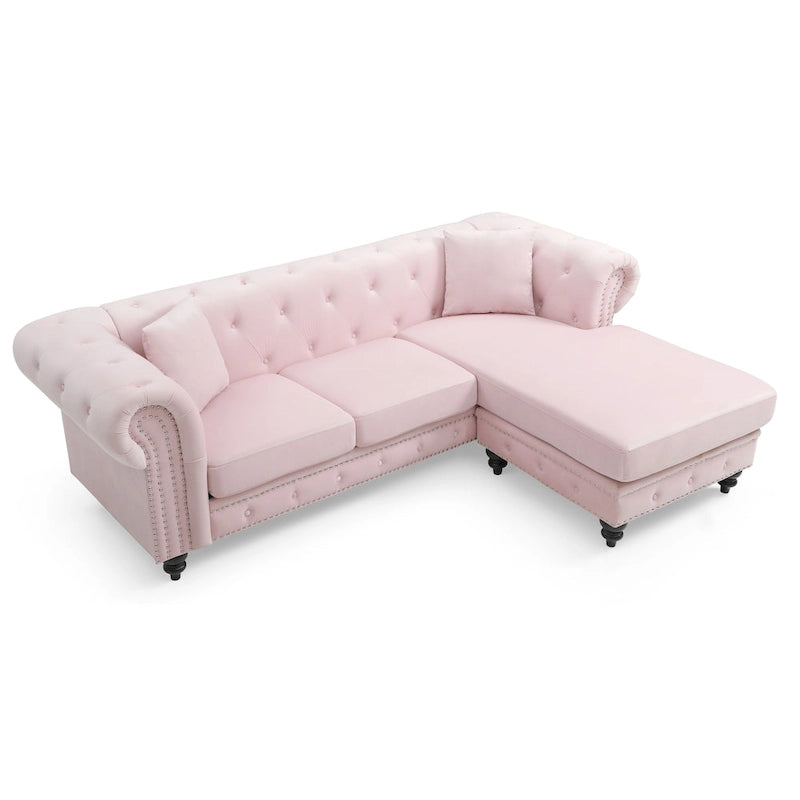 Chaise longue en velours