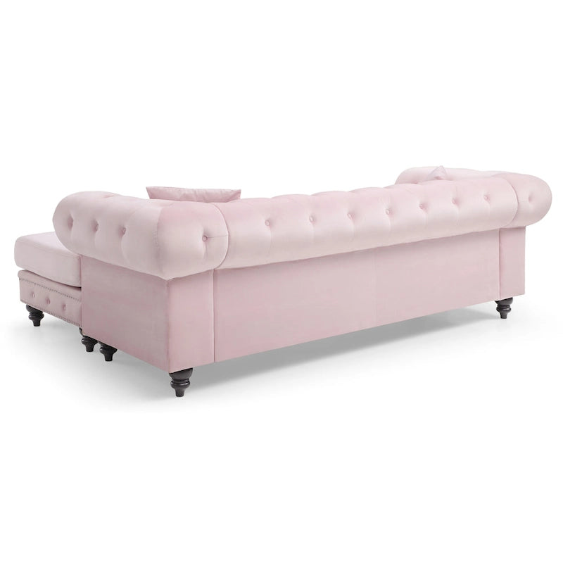 Chaise longue en velours