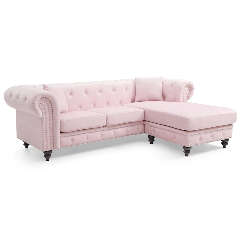 Chaise longue en velours