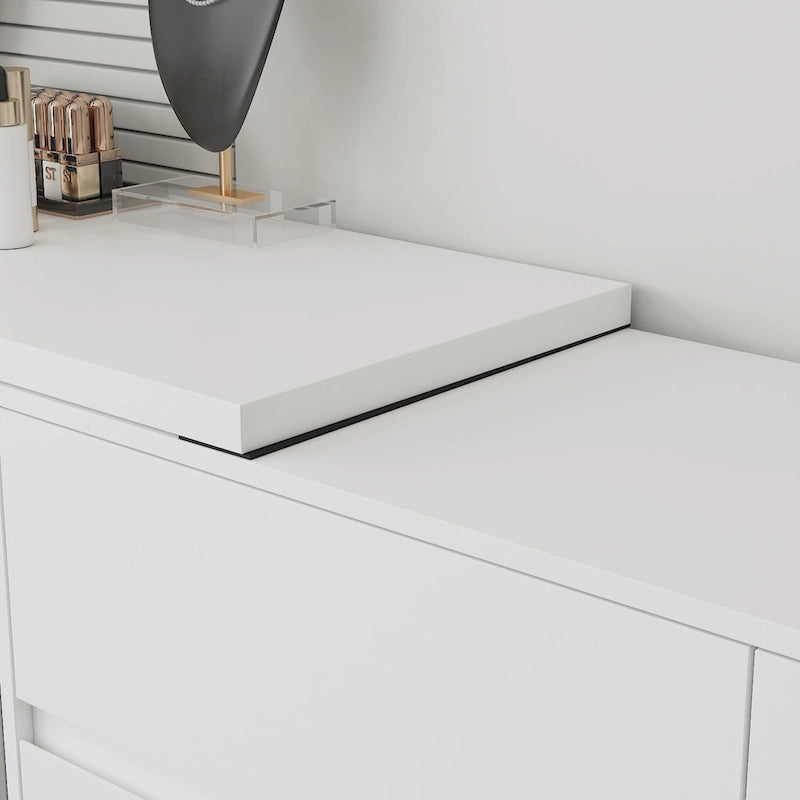 Coiffeuse rotative et bureau — Meuble-lavabo à six tiroirs (table de maquillage)