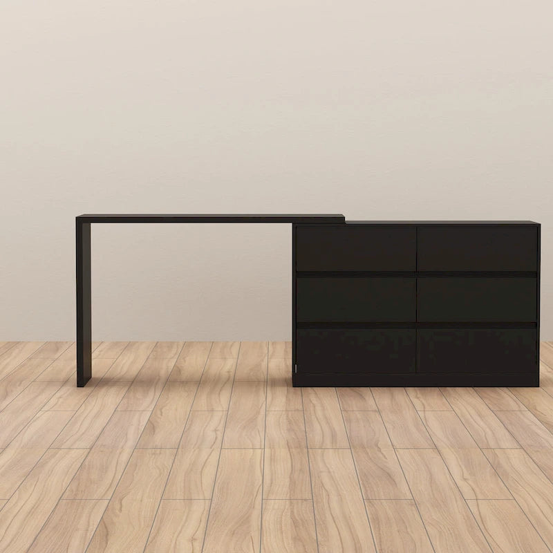 Coiffeuse rotative et bureau — Meuble-lavabo à six tiroirs (table de maquillage)