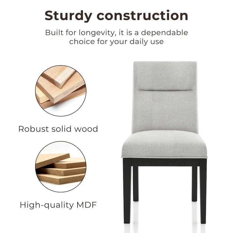 Chaises de salle à manger rembourrées modernes (lot de 2)