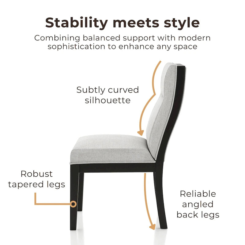 Chaises de salle à manger rembourrées modernes (lot de 2)