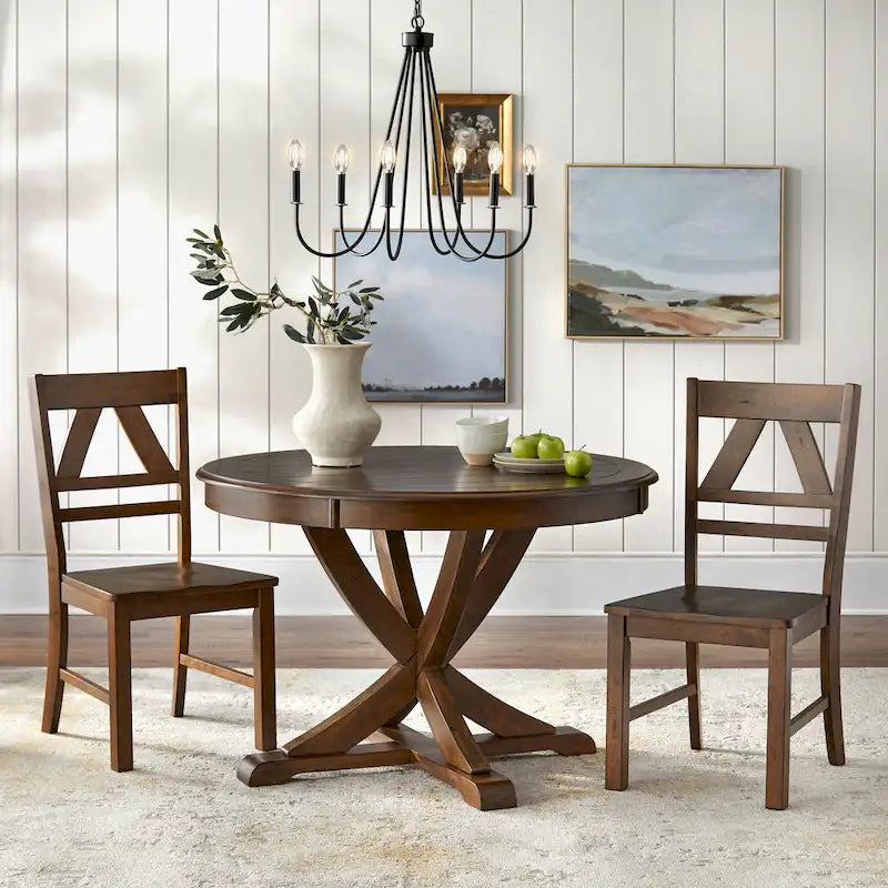 Chaises de salle à manger rustiques vintage (lot de 2)
