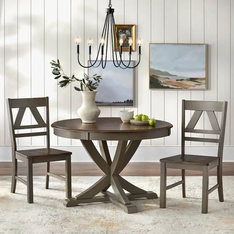 Chaises de salle à manger rustiques vintage (lot de 2)