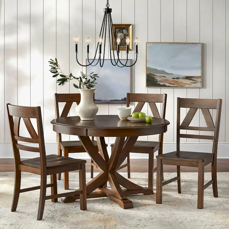 Chaises de salle à manger rustiques vintage (lot de 2)
