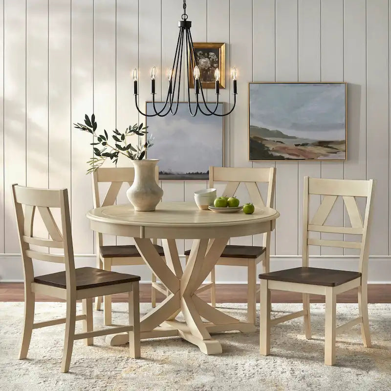 Chaises de salle à manger rustiques vintage (lot de 2)