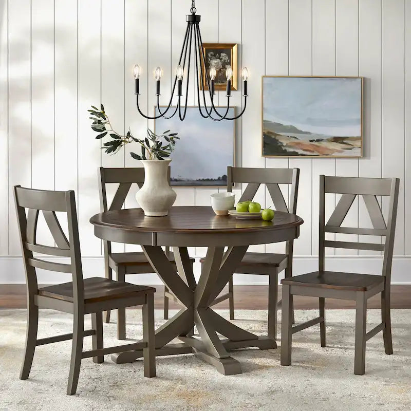 Chaises de salle à manger rustiques vintage (lot de 2)