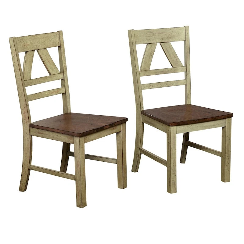 Chaises de salle à manger rustiques vintage (lot de 2)