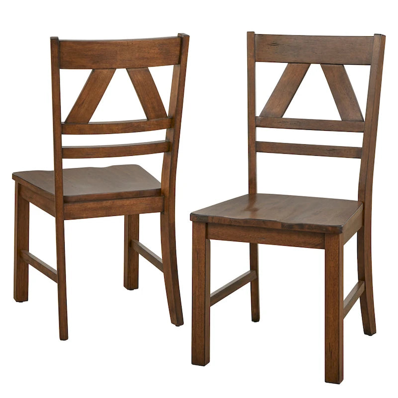Chaises de salle à manger rustiques vintage (lot de 2)
