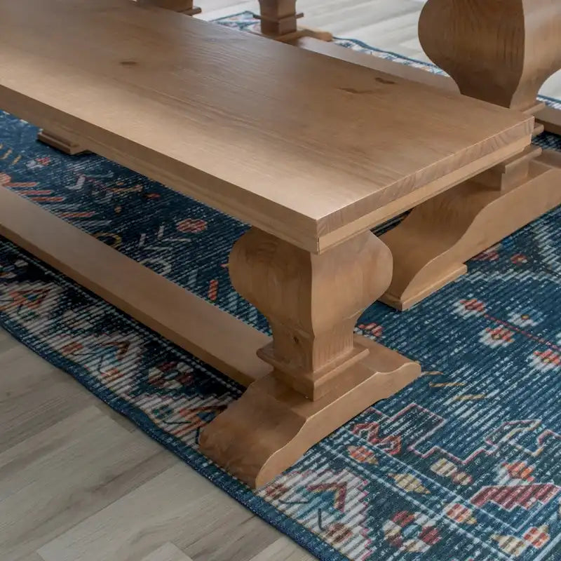 Chaise et banc de salle à manger en bois massif