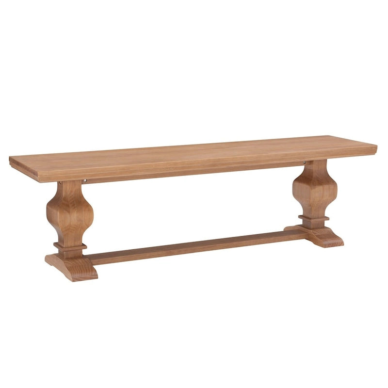 Chaise et banc de salle à manger en bois massif