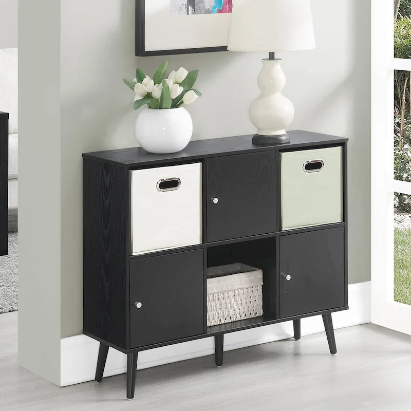 Meuble de rangement à compartiments – Buffet 3 niveaux, 3 portes / Table d'entrée