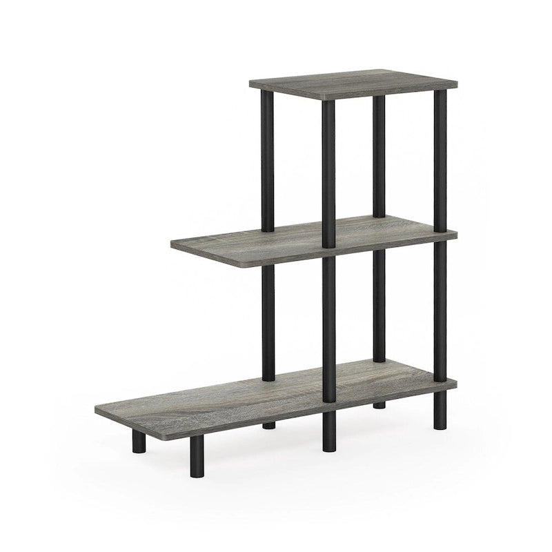 Table d'appoint à 3 niveaux pour canapé – Espresso/Noir