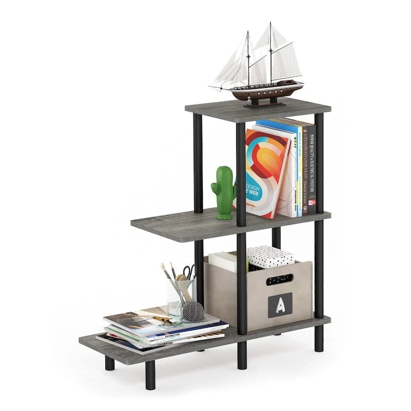 Table d'appoint à 3 niveaux pour canapé – Espresso/Noir