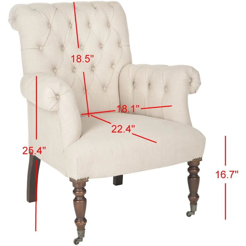 Fauteuil Club — Taupe Authentique — 83,1 x 86,1 x 89,9 cm — L84 x P86 x H89 cm