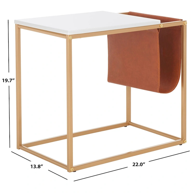 Table d'appoint – 22" L x 14" l x 20" H – 22" l x 14" P x 20" H