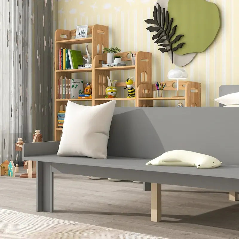 Lit double avec banc de pied de lit, 2 tiroirs