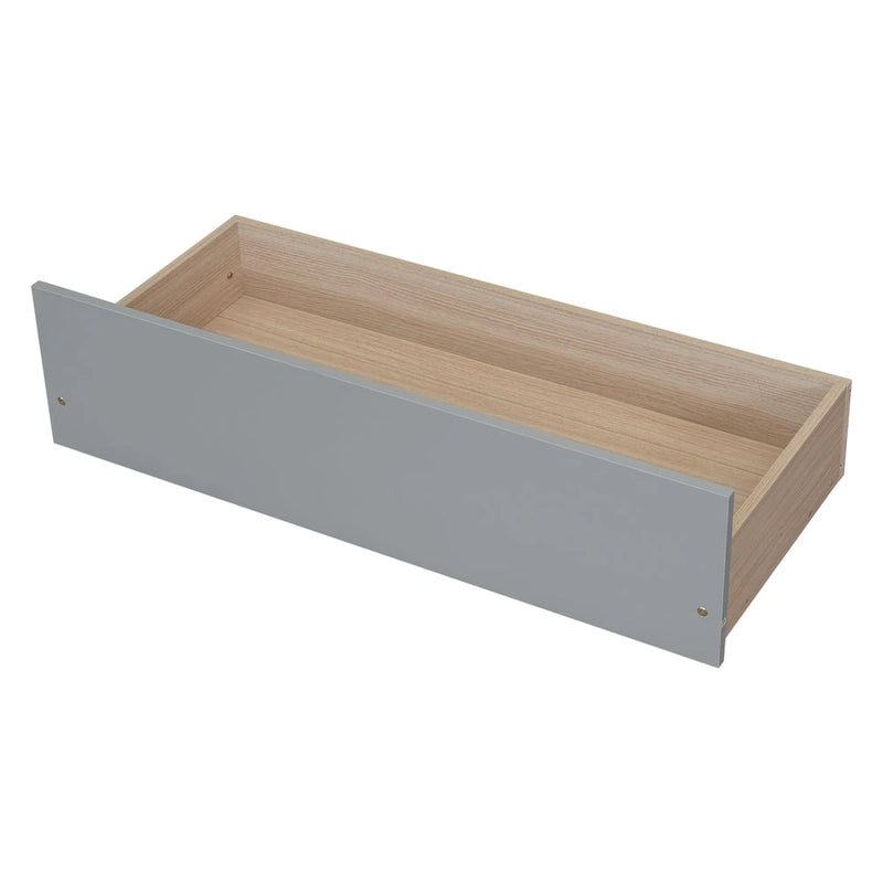 Lit double avec banc de pied de lit, 2 tiroirs