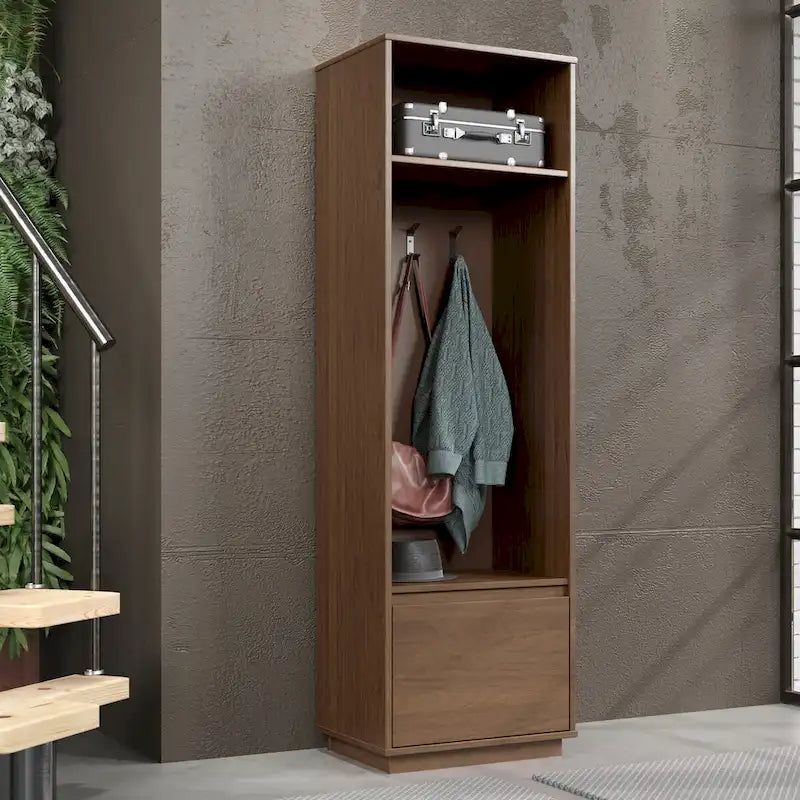 Porte-manteau d'entrée Mid-Century Modern (avec un tiroir)