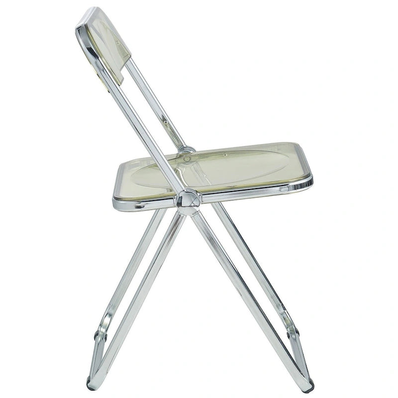 Chaises pliantes de salle à manger (piètement chromé) — Lot de 4