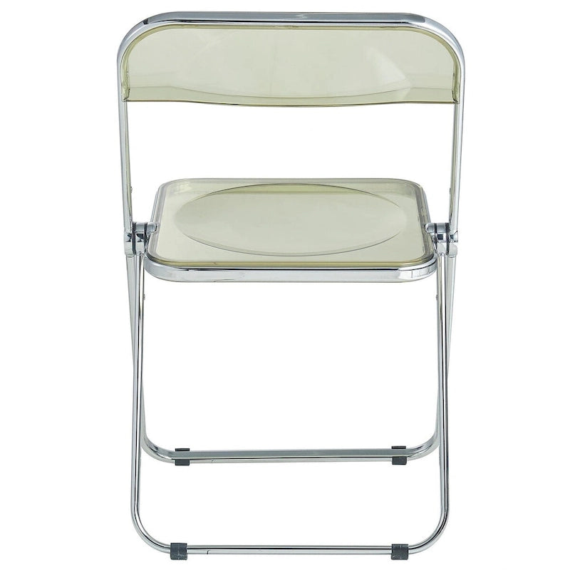 Chaises pliantes de salle à manger (piètement chromé) — Lot de 4