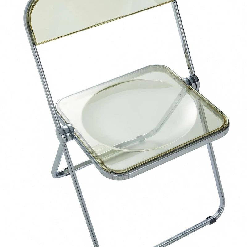 Chaises pliantes de salle à manger (piètement chromé) — Lot de 4