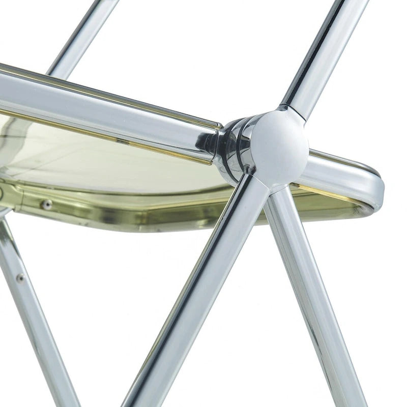 Chaises pliantes de salle à manger (piètement chromé) — Lot de 4