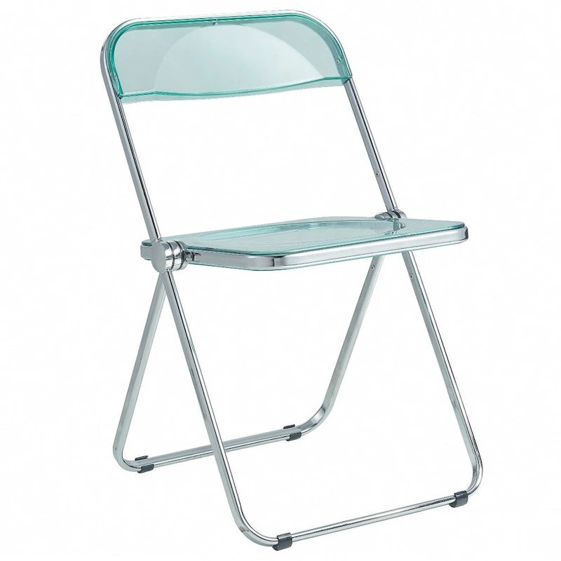 Chaises pliantes de salle à manger (piètement chromé) — Lot de 4